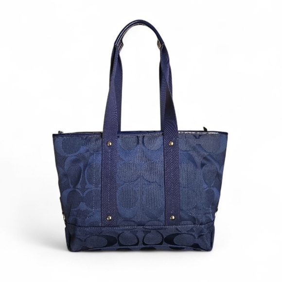 Coach Kyra Daisy Navy Blue Signature Tote - Picture 4 of 15